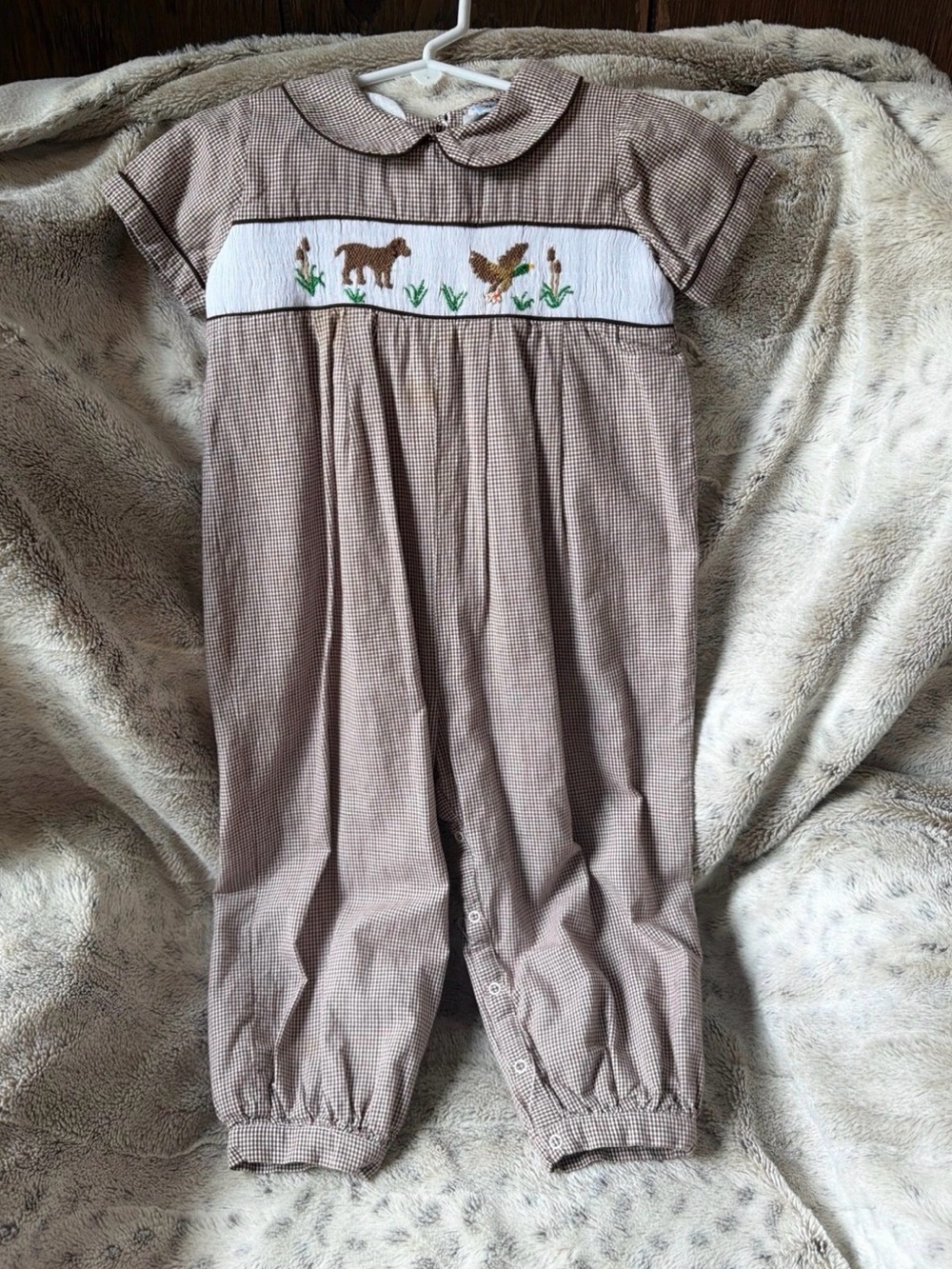Smocked Duck/Dog Romper